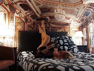 Selenas bed posing in catsuit